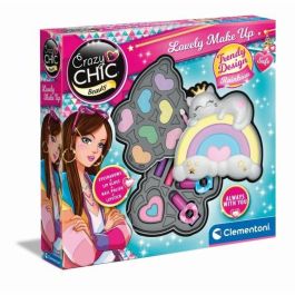 Clementoni - Set de maquillaje Rainbow - 2 paletas de sombras de ojos, pintalabios y esmalte de uñas - A partir de 6 años