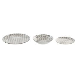Vajilla Moderno DKD Home Decor Beige 27 x 2 x 27 cm Set de 18 Vajilla Moderno DKD Home Decor Beige 27 x 2 x 27 cm Set de 18