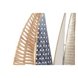 DKD Home Decor Decoración de Pared Atlántico Azul Natural Metal 58 x 3 x 49 cm (2 Unidades)