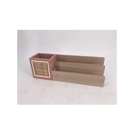 DKD Home Decor Organizador Scandi Rosa Pink Home Office Lapicero MDF 31.5x10x7.5 cm (2 Unidades) Precio: 8.77734. SKU: B18B3MYVS9
