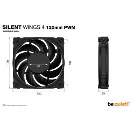 be quiet! SILENT WINGS 4 PWM 120mm Ventilador para PC Negro 1600 RPM