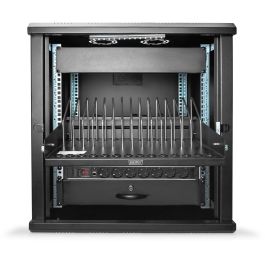 Digitus Estante Extensible para Rack (14 Dispositivos) para Teléfono, Tablet, Portátil, Acero Negro