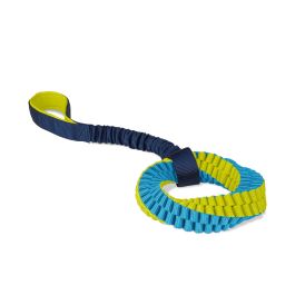 Coachi Tuggi Helix - Juguete de Adiestramiento y Recompensa para Perros y Cachorros - Resistente, Elástico, Anti-mordiscos - Azul-Lima