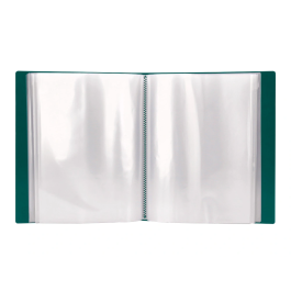 Liderpapel Carpeta Personaliza 40 Fundas Canguro Polipropileno DIN A4 Verde Translúcido Portada y Lomo