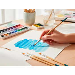 Liderpapel Pinceles Sintéticos 10 Unidades Puntas y Tamaños Surtidos Bolsa Certificado FSC