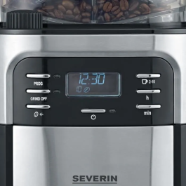 Severin 4810 Cafetera de Filtro con Molinillo Integrado - Negro y Acero Inoxidable - 1000W - 1.4 L
