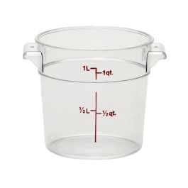 CAMBRO - RFSCW1 -135 - Recipiente redondo 900 ml - 15,4 x 15,4 cm - Transparente (Tapa no incluida) - Venta 1 unidad. CAMBRO - RFSCW1 -135 - Recipiente redondo 900 ml - 15,4 x 15,4 cm - Transparente (Tapa no incluida) - Venta 1 unidad. Precio: 12.50000059. SKU: B1HG73MS38