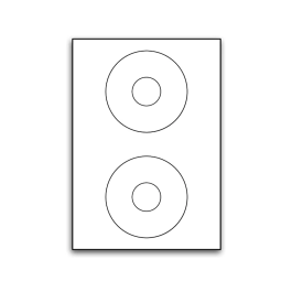 Q-connect kf01579 Etiquetas Adhesivas para CD-ROM, Fotocopiadora, Láser, Ink-jet - Caja con 50 etiquetas