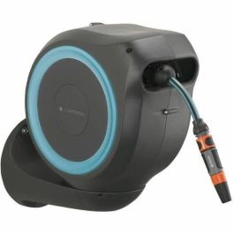 Gardena RollUp S Enrollador de Manguera Automático de Pared 15m 11mm, Rebobinado Antitorsión, Kit Listo para Usar, Borde Azul