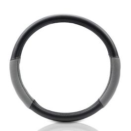 SPC SPC1101L Funda de Volante Universal para Coche Gris y Negra Antideslizante Lavable 100% Poliéster Cómoda