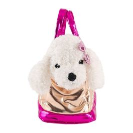 PERLETTI Bolso de mano Dorado con peluche perro Didi 28cm