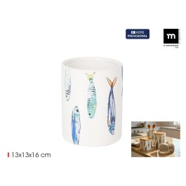 Inde Tarro de Cocina 'Peixe', Jarra de Almacenamiento, Ø13 x 15.5 cm (Dimensiones: 14.1 x 16.5 x 14 cm) (24 Unidades) Precio: 205.9299. SKU: B14YSD8ABQ