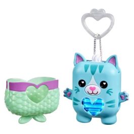 Hasbro HASG2208ES0 Nano-mals Pawtricia la gatita azul, juguete interactivo de bolsillo con más de 70 reacciones