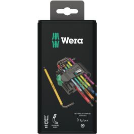 Wera 967/9 TX BO. Juego de llaves Torx de seguridad Blacklaser, 9 piezas TX8-TX40, de Acero. Multicolor. Precio: 64.49999985. SKU: B1CPLKXCCK