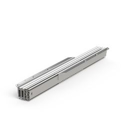 Pottker H50 Guía Bidireccional de 50mm para Mesas Extensibles Sin Bastidor, Carga 90Kg, Acero Zincado, 660mm Cerrada, 3 Tableros