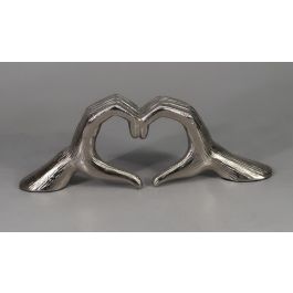 DKD Home Decor Decoración Moderna de Aluminio Plateado con Corazones - 31 cm Ancho, 6 cm Largo, 12 cm Alto (2 Unidades) Precio: 54.49999962. SKU: B129VMMQCH