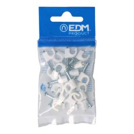 Edm Grapa blanca para cable manguera tubular 2x1,0mm n°6 (blister 20 unid.)