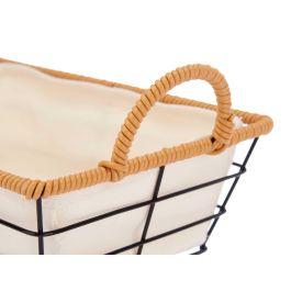 Kinvara Cesta con Asas de Metal Rectangular, 29.5x12.5x19.5 cm, Natural (24 Unidades) Kinvara Cesta con Asas de Metal Rectangular, 29.5x12.5x19.5 cm, Natural (24 Unidades)