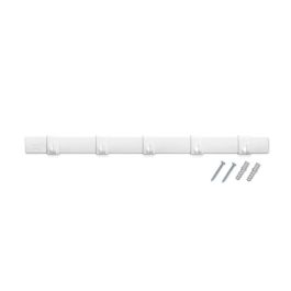 Inofix Colgador múltiple blanco 5 ganchos móviles con tornillos incluidos PVC