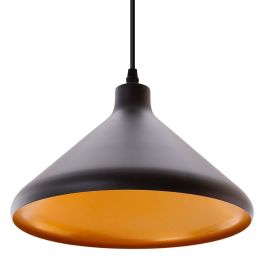 Lámpara Colgante Metal Harley SKD-P005-B. Compatible con Bombilla LED E27. Cable regulable en altura. Diseño elegante.