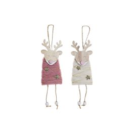 DKD Home Decor Decoración Colgante Navidad Fantasía Reno Rosa Palo Blanco 12 Unidades Surtido Aleatorio Precio: 10.527. SKU: B1GFFB8AMN