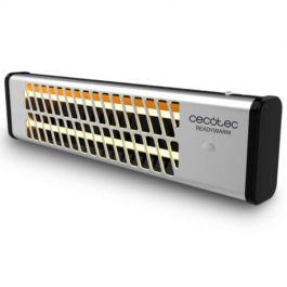 Cecotec 05323 Calefactor Eléctrico de Cuarzo, 1200 W, Negro/Acero Inoxidable, para Interior