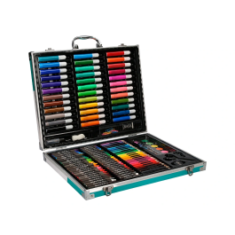 Liderpapel Estuche de Pintura en Aluminio 150 Piezas Maletín 37,8x29,7x4,6 cm