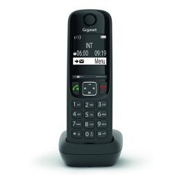 Gigaset AS690 HX Teléfono Inalámbrico DECT Analógico Negro con Manos Libres e Identificador de Llamadas