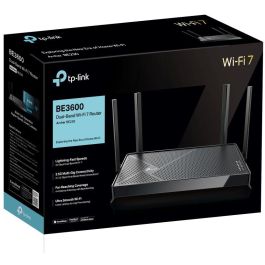 TP-Link Archer BE3600 Router Inalámbrico Wi-Fi 7 Doble Banda 2.5 Gigabit Ethernet Negro con Puerto USB