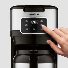 Cafetera Digital con Filtro Aislado - MEDION - 900W - 1.2L - Plateada Cafetera Digital con Filtro Aislado - MEDION - 900W - 1.2L - Plateada