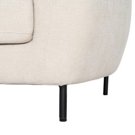 Sofá 3 Plazas Crema Tejido-Metal 229 X 92 X 88 cm