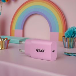 Club3D CAC-3021 Cargador USB-C 30W para dispositivos, Lifestyle Ladegerät, 2 unidades, color rosa