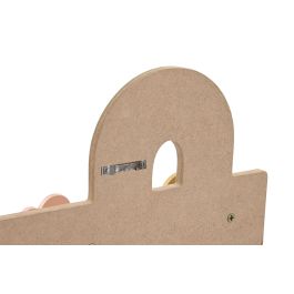 DKD Home Decor Perchero Kids Natural Multicolor MDF 7 x 17 x 48 cm (4 Unidades)