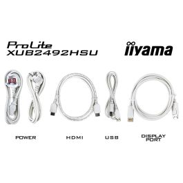 iiyama XUB2492HSU-W6 61cm/24" (1920x1080) FHD IPS 100Hz 0,4ms HDMI DP Pivot Speaker Blanco