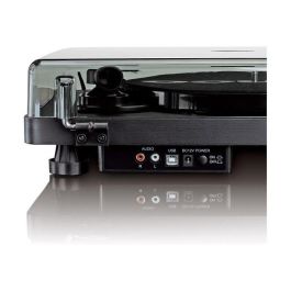 Lenco L-30BK - Tocadiscos de tracción por correa semiautomático, 33/45 RPM, con salida USB y amplificador integrado, color negro