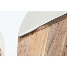 DKD Home Decor Buffet Mediterráneo de Madera Reciclada y Mango Blanco Natural 161x40x82 cm con 2 Cajones y 2 Puertas