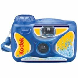 Kodak ULTRA SPORT Cámara Desechable Acuática Sumergible 15m, 27 Fotos, Película ISO 800, Resistente a Golpes, Azul/Amarilla