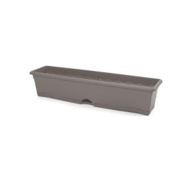 PLASTIKEN Jardinera rectangular 80 x 20 Cm + Bandeja Colección TERRA - Taupe Precio: 27.59000013. SKU: B12AC3GQXP