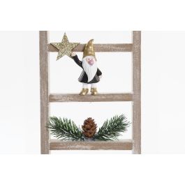 DKD Home Decor Decoración Navidad Moderna Escalera MDF Negro, Blanco y Natural 35x11.5x3.8 cm (6 Unidades) Surtido Aleatorio