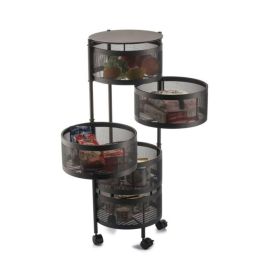 DKD Home Decor Camarera Basicos Metal Negro con 5 Cestas y 3 Estanterías 33.5 Ancho x 90 Alto x 33.5 Fondo cm DKD Home Decor Camarera Basicos Metal Negro con 5 Cestas y 3 Estanterías 33.5 Ancho x 90 Alto x 33.5 Fondo cm