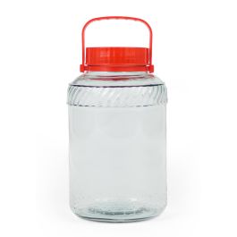 La Mediterranea Tarro de Vidrio con Tapa y Asa 15 L (25.8 x 25.8 x 39 cm) (2 Unidades)