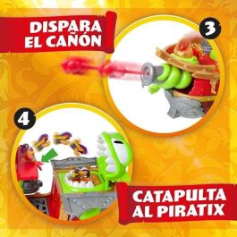 Barco del Kraken de Piratix Shark Treasure, incluye 2 piratix exclusivos, 1 moneda exclusiva, 2 accesorios y 6 monedas gold