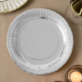 Set de 12 platos de cartón plata Algon 18 cm (18 Unidades) Set de 12 platos de cartón plata Algon 18 cm (18 Unidades)