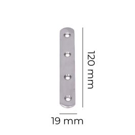 Placa acero inox 125x19x2mm