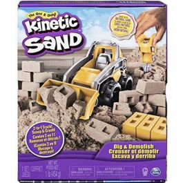 Kinetic Sand KIN0778988543641 Set de Construcción de Arena Cinética – Excava y Demuele con 454g de Arena Natural
