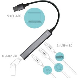 Hub USB i-Tec U3HUBMETALMINI4