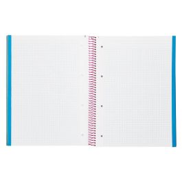 Cuaderno Espiral Liderpapel A4 Micro Jolly Tapa Forrada 140H 75 gr Cuadro 5 mm 5 Bandas4 Taladros Color Turquesa