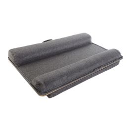 DKD Home Decor Bandeja Basicos de MDF y Poliéster Natural Gris 35x55x7 cm DKD Home Decor Bandeja Basicos de MDF y Poliéster Natural Gris 35x55x7 cm