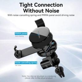 Vention KCSB0 Soporte de Smartphone para Coche, Sujeción por Gravedad Automática, para Salida de Aire, Giro 360°, Compatible 4.7-7.2", Negro
