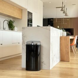 MOVIMIENTO DE COCINA Papelera de cocina automática con flejes LARGO - 42 L - 32x25x64 cm - Negro MOVIMIENTO DE COCINA Papelera de cocina automática con flejes LARGO - 42 L - 32x25x64 cm - Negro